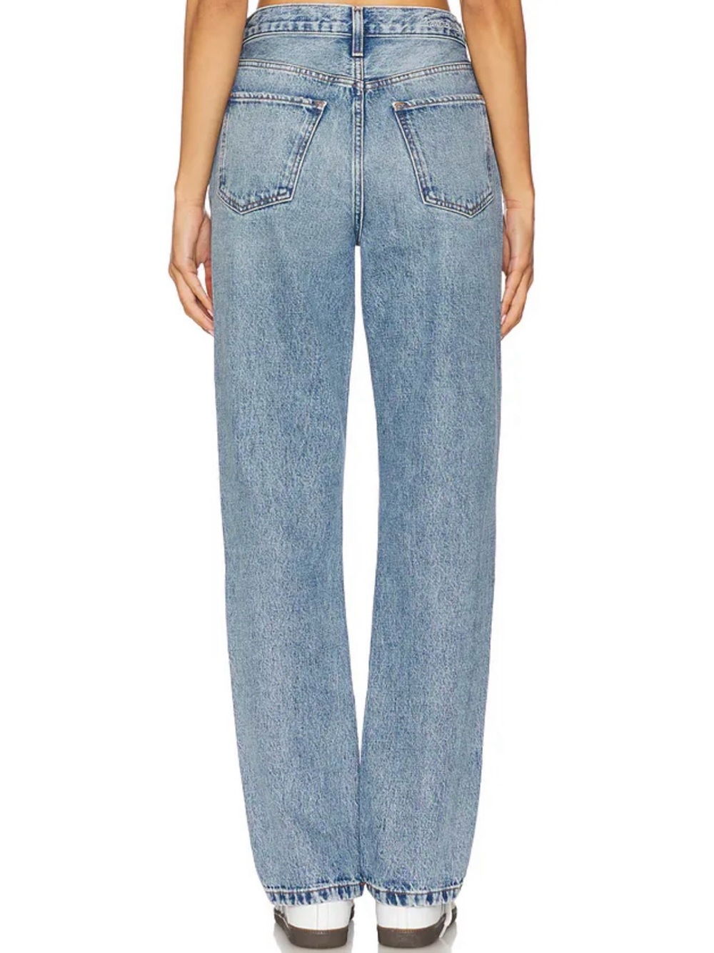 Favorite Daughter- The Mikaela Low Slung Long Slim Straight Jeans in Dublin